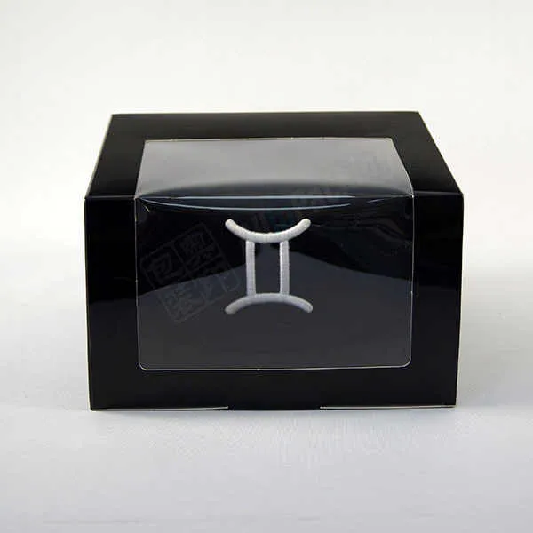 صناديق تغليف بتصميم قبعة من الورق صندوق بغطاء هيب هوب بنافذة شفافة Paper Hat Design Packaging Boxes Hip Hop Lid Box with Clear Window