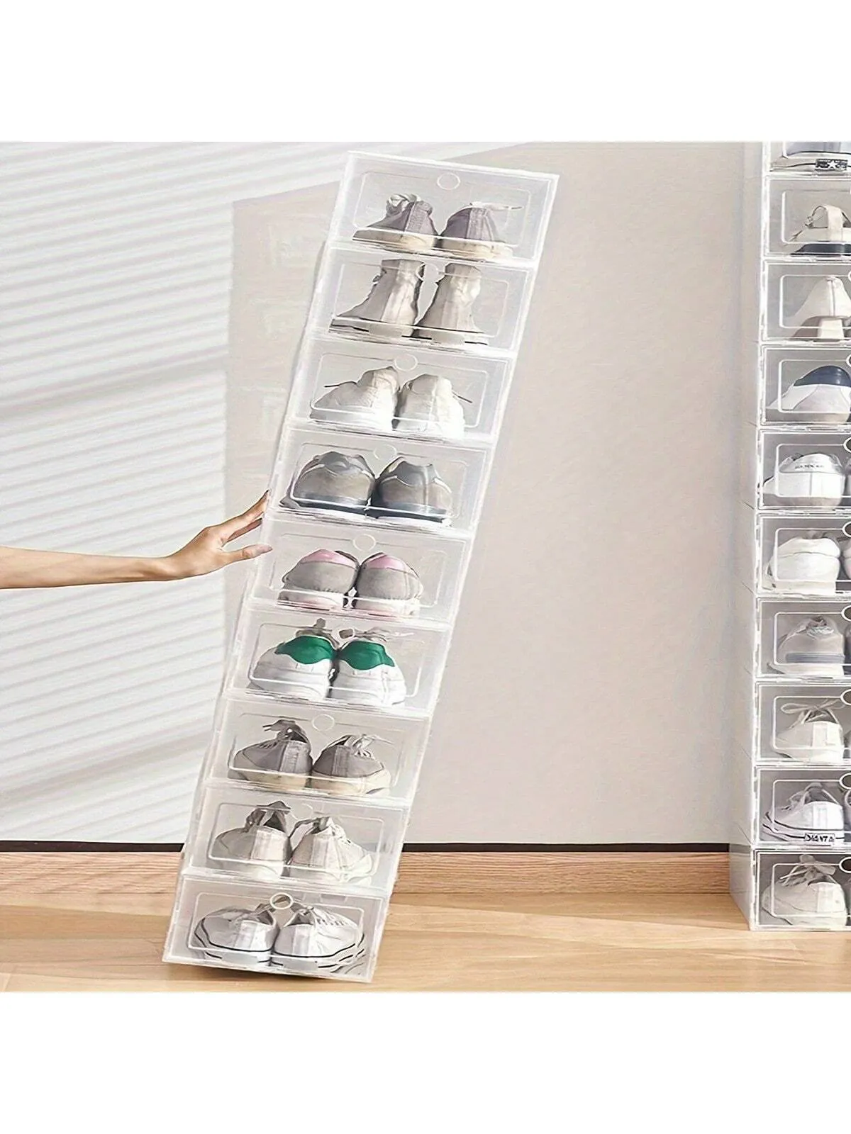 1/3/6-Pack Clear Plastic Shoe Storage Boxes With Drawer Design, Waterproof Multipurpose Home Shoe Organizer For Men And Women, Dustproof And Moi