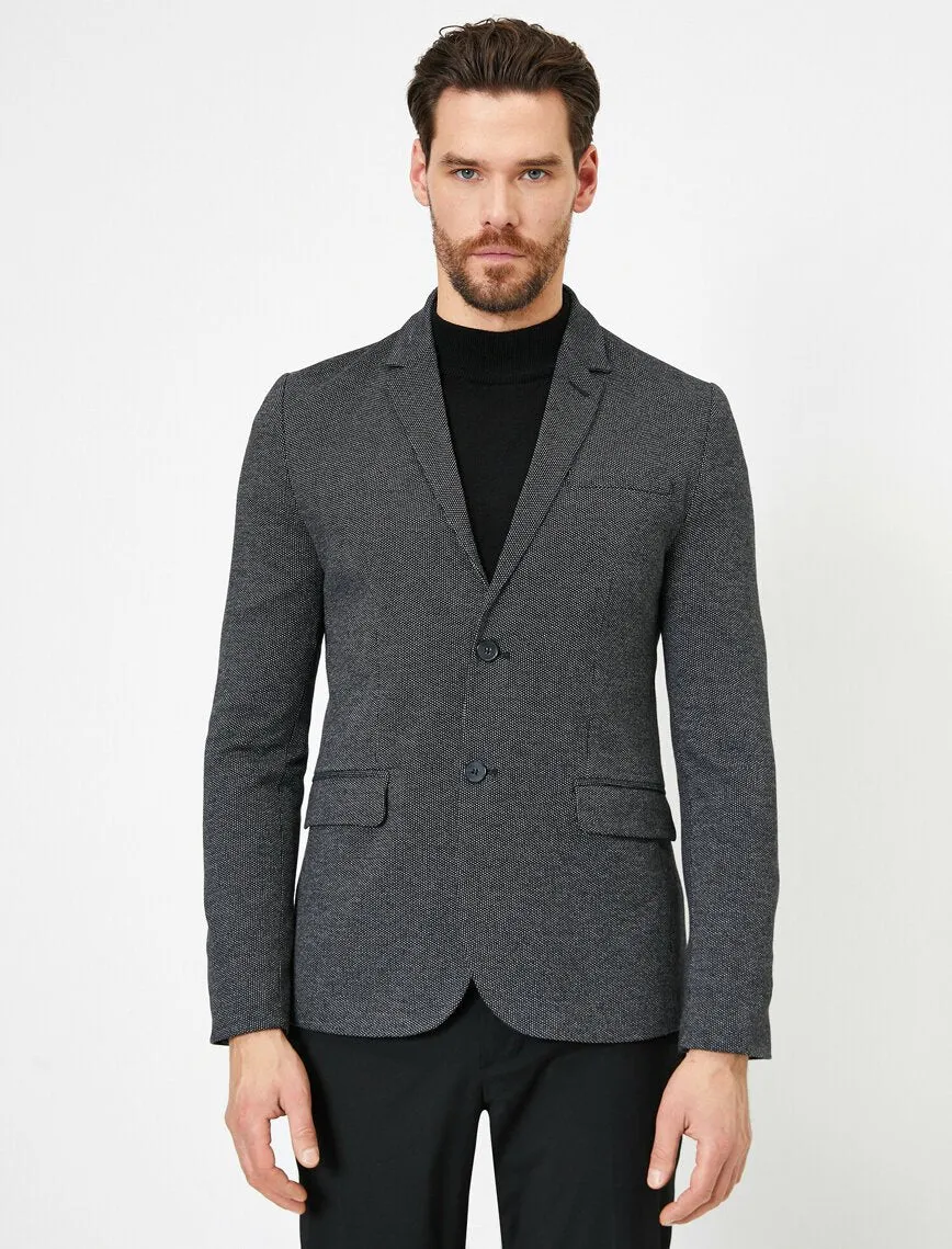 17476 Anthracite Two Button Double Vent Jacket