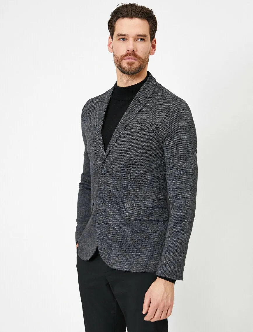 17476 Anthracite Two Button Double Vent Jacket