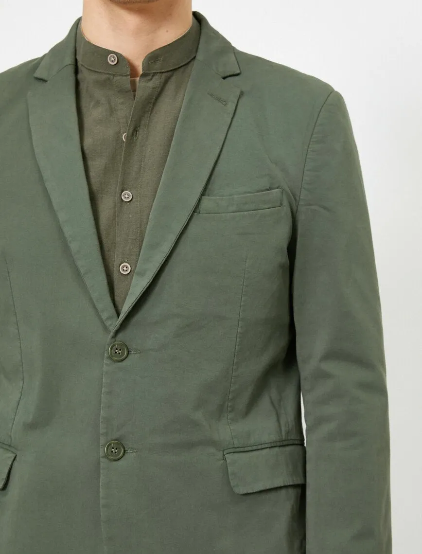 17491 Green Two Button Blazer Jacket