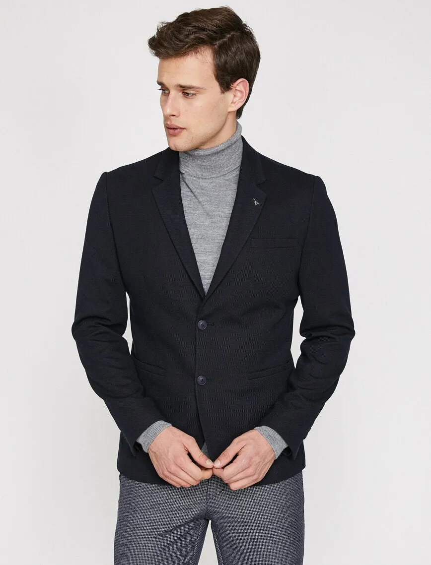 17505 Black Pocket Detailed Blazer