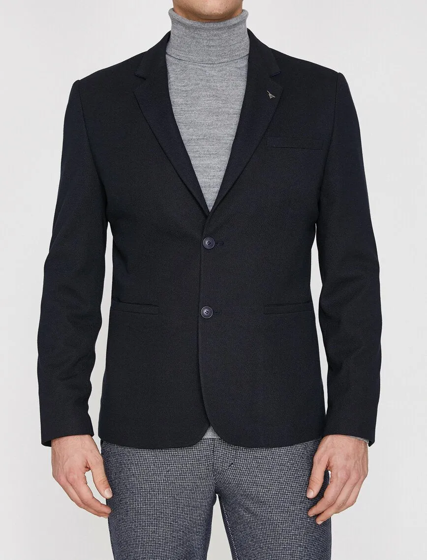17505 Black Pocket Detailed Blazer