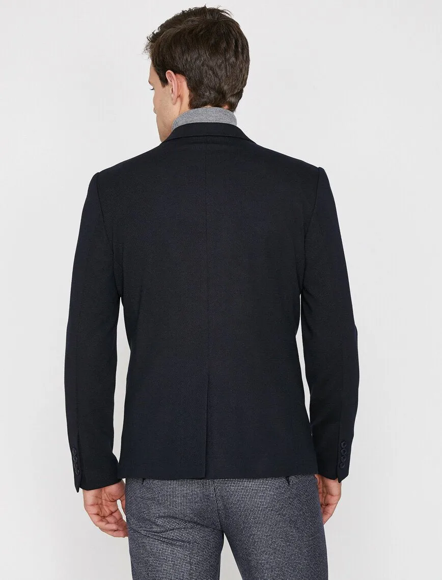 17505 Black Pocket Detailed Blazer
