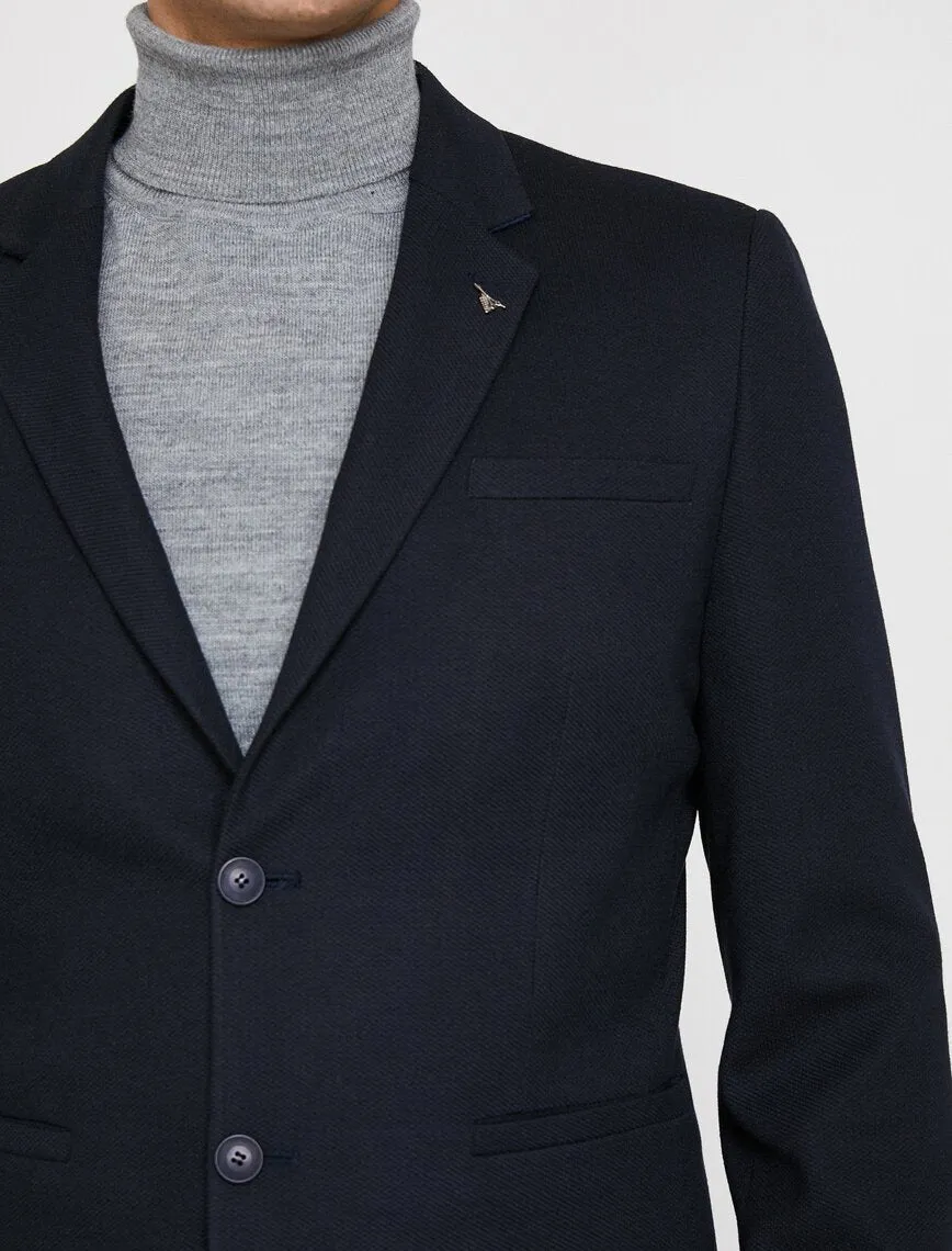 17505 Black Pocket Detailed Blazer