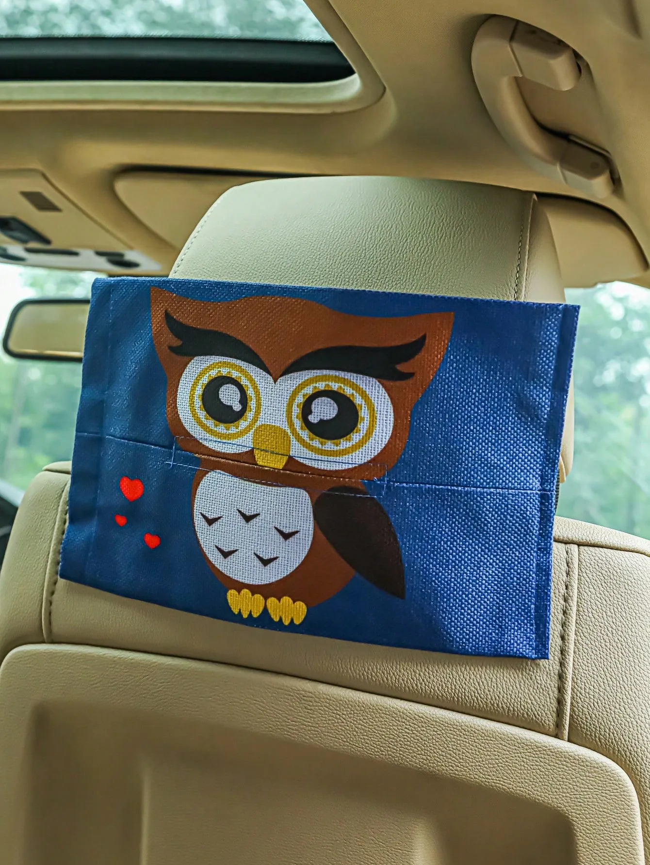 1pc Owl Pattern Car Tissue Box