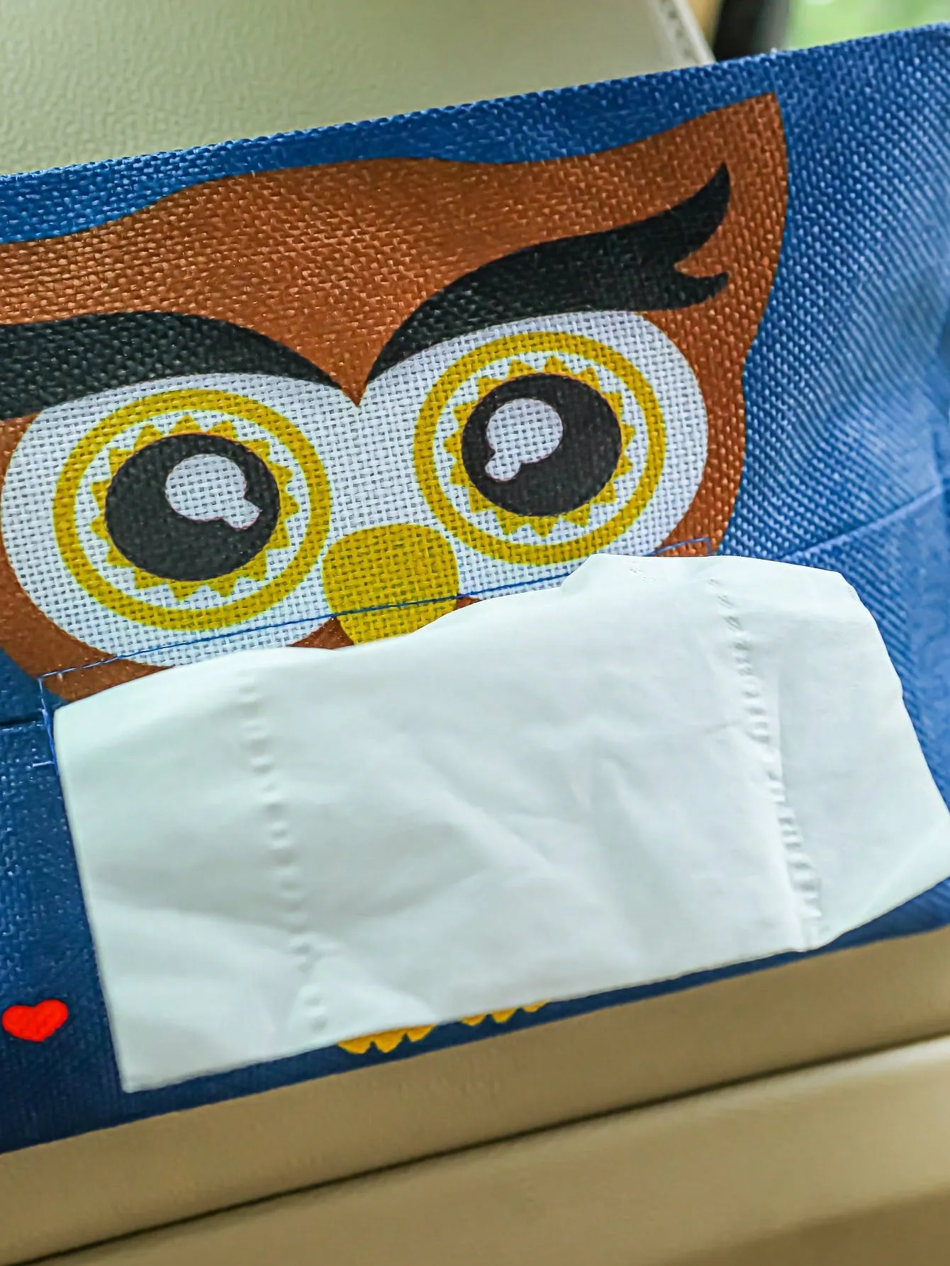 1pc Owl Pattern Car Tissue Box