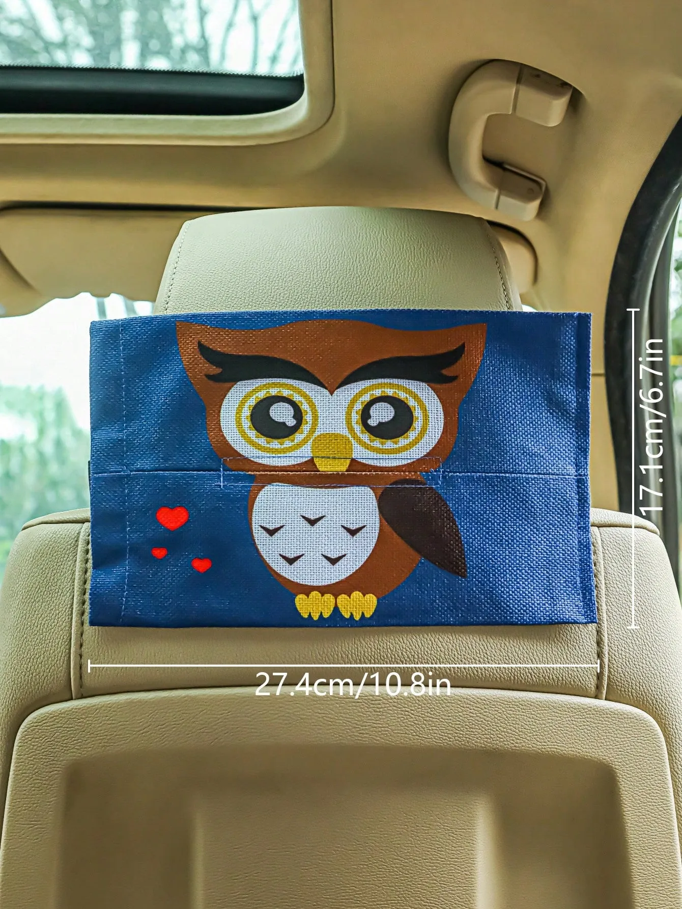 1pc Owl Pattern Car Tissue Box