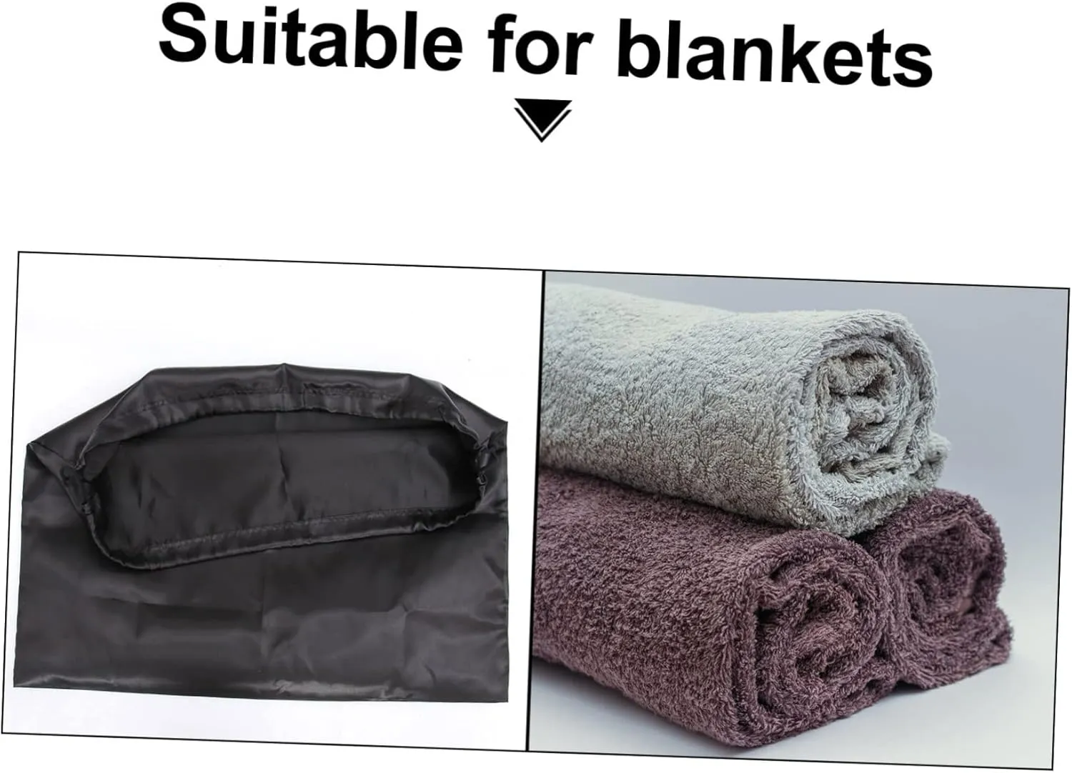 2pcs Fashion Storage Bag Dustproof Drawstring Pouch for Household Large Capacity Black Silk Fabric