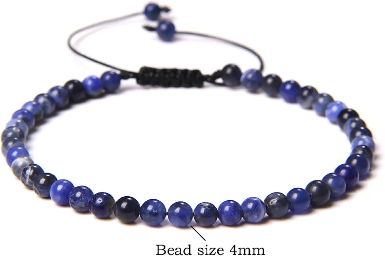 4mm Mini Energy Bracelet Natural Stone Lapis Lazuli Agates Beads Yoga Braided Bracelet Adjustable for Women Men Handmade Jewelry