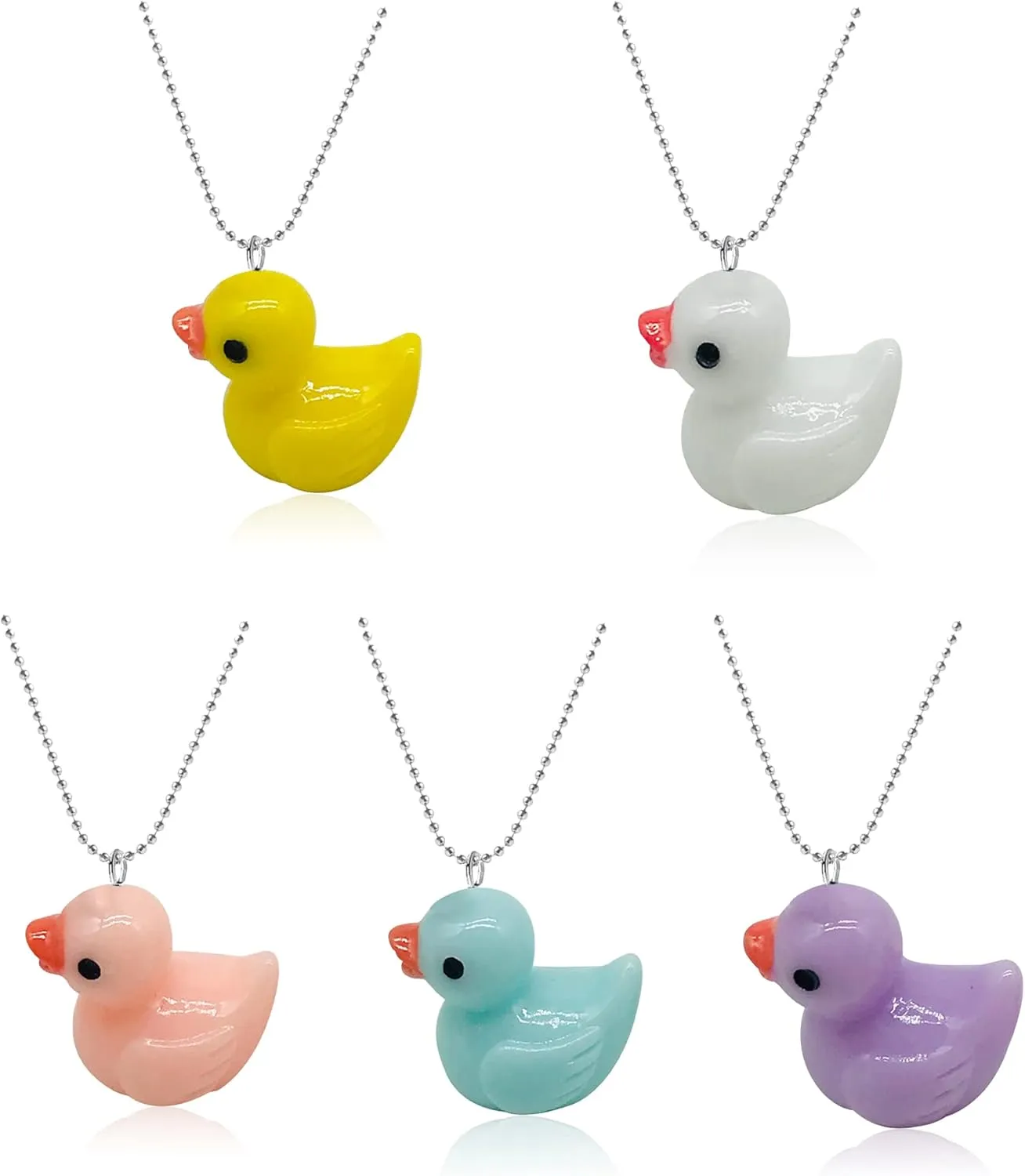 5 Pairs of Cute Duck Dangle Drop Earrings, Funny Resin Little Duckie Pendant Earrings, Indie Aesthetic Creative Personalized Earrings Jewelry Gifts for Women
