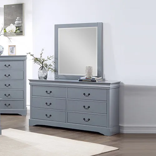 5-Piece Bedroom Suite | Solid Wood & MDF | King Size | Grey Colour | Bed, Bedside Table, Dresser & Tallboy