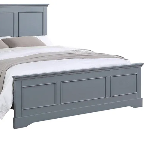 5-Piece Bedroom Suite | Solid Wood & MDF | King Size | Grey Colour | Bed, Bedside Table, Dresser & Tallboy