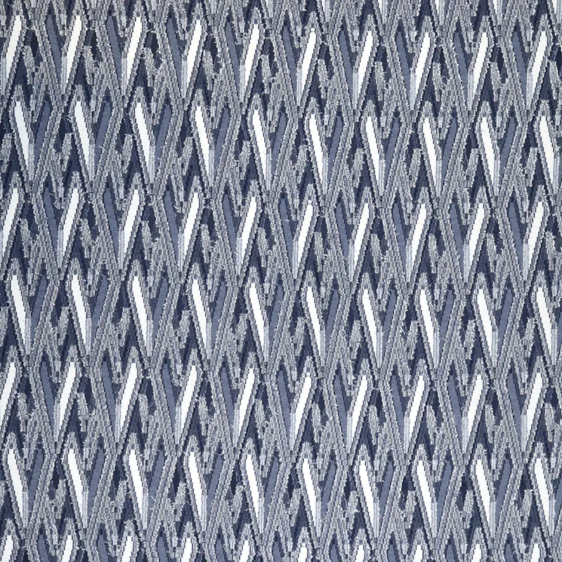 58/60" Navy and White Diamond Patterned Terry Rayon Clip Knit Jacquard Fabric by the Yard