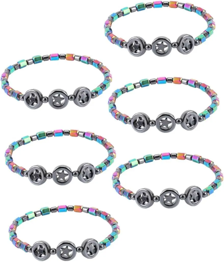 6Pcs Stone Bead Ankle Bracelet Elastic Foot Jewelry for Women for Daily Wear Beach Party and Special Occasions Present for Loved Ones