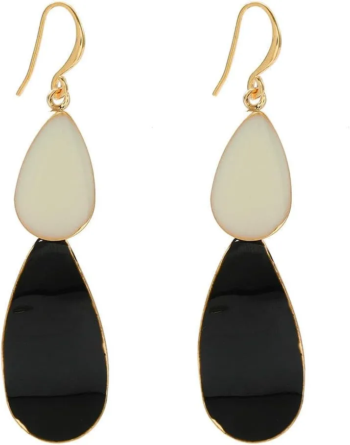 7.5 * 1.7cm Simple Natural Resin Women's Earrings