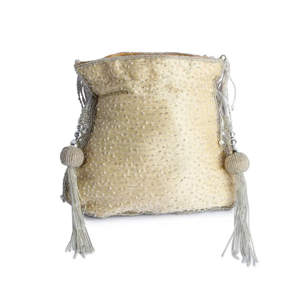 A Clutch Story Silver Patterned Batuas and Potlis