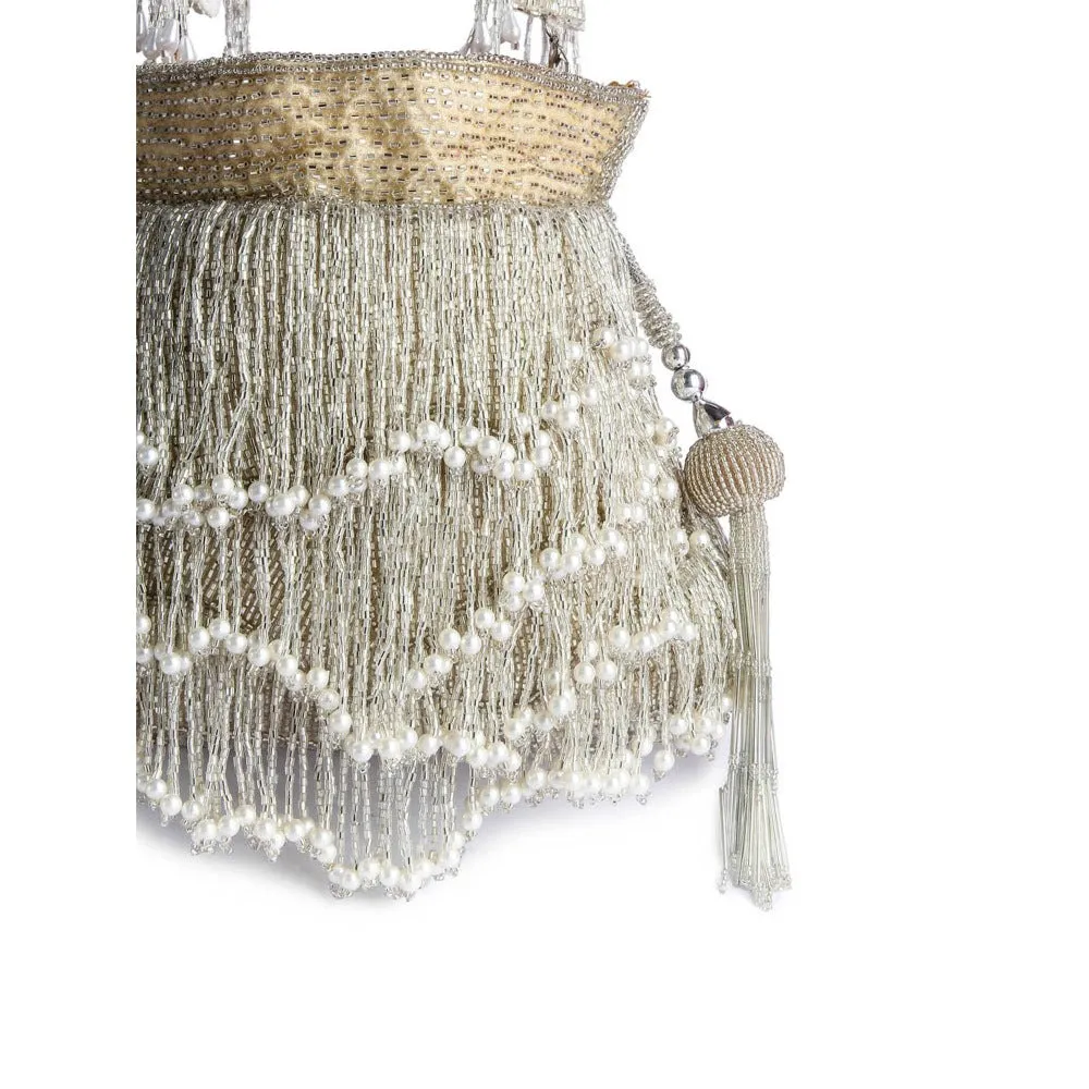 A Clutch Story Silver Patterned Batuas and Potlis