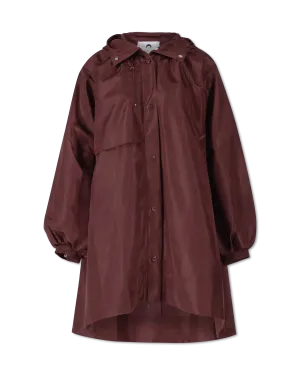A-Line Moiré Windbreaker Jacket
