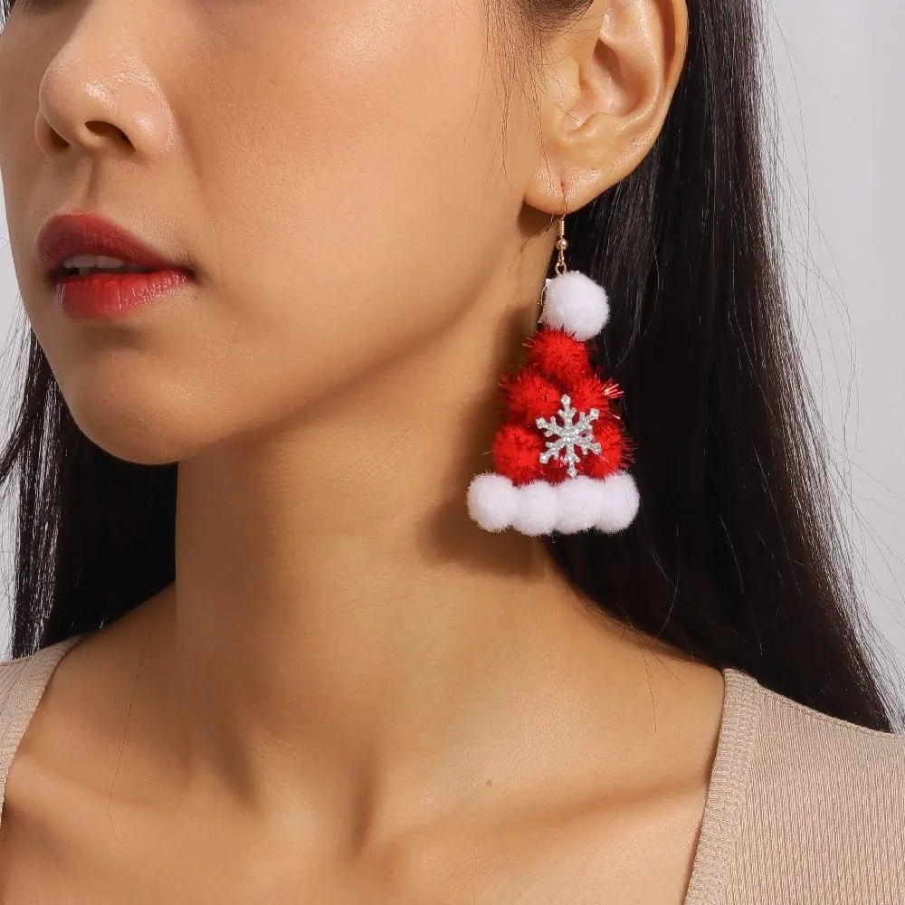 Acrylic Christmas Earrings for Women Lightweight Resin Christmas Tree Gingerbread Santa Claus Snowman Earrings Sparkling Christmas Resin Earrings for Women