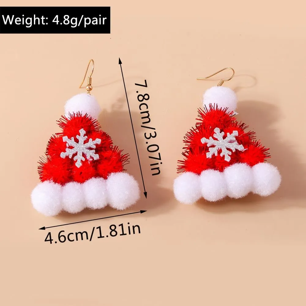 Acrylic Christmas Earrings for Women Lightweight Resin Christmas Tree Gingerbread Santa Claus Snowman Earrings Sparkling Christmas Resin Earrings for Women