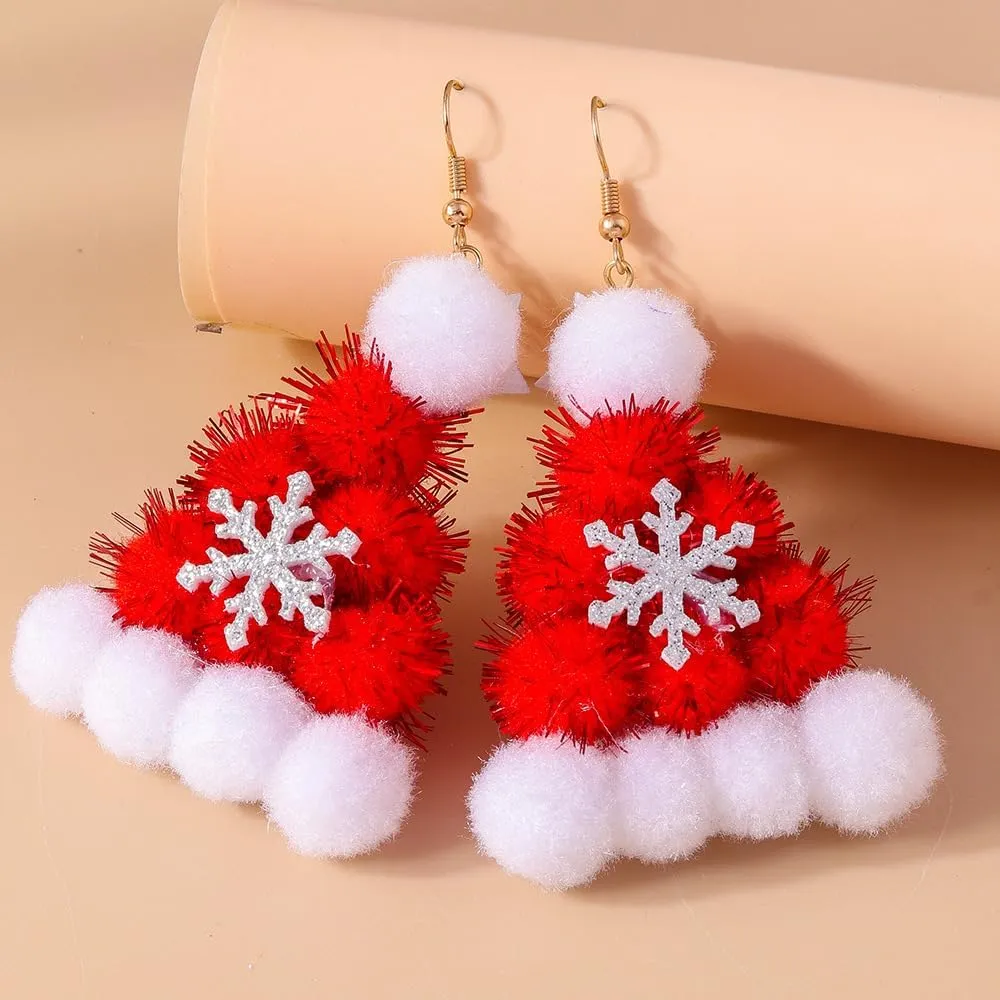 Acrylic Christmas Earrings for Women Lightweight Resin Christmas Tree Gingerbread Santa Claus Snowman Earrings Sparkling Christmas Resin Earrings for Women