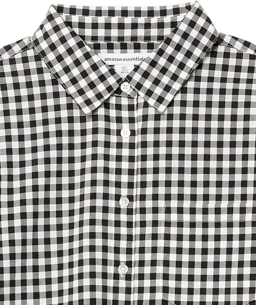 Amazon Essentials Women's Classic-Fit 3/4 Sleeve Poplin Shirt