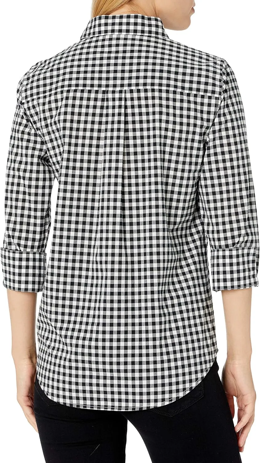 Amazon Essentials Women's Classic-Fit 3/4 Sleeve Poplin Shirt