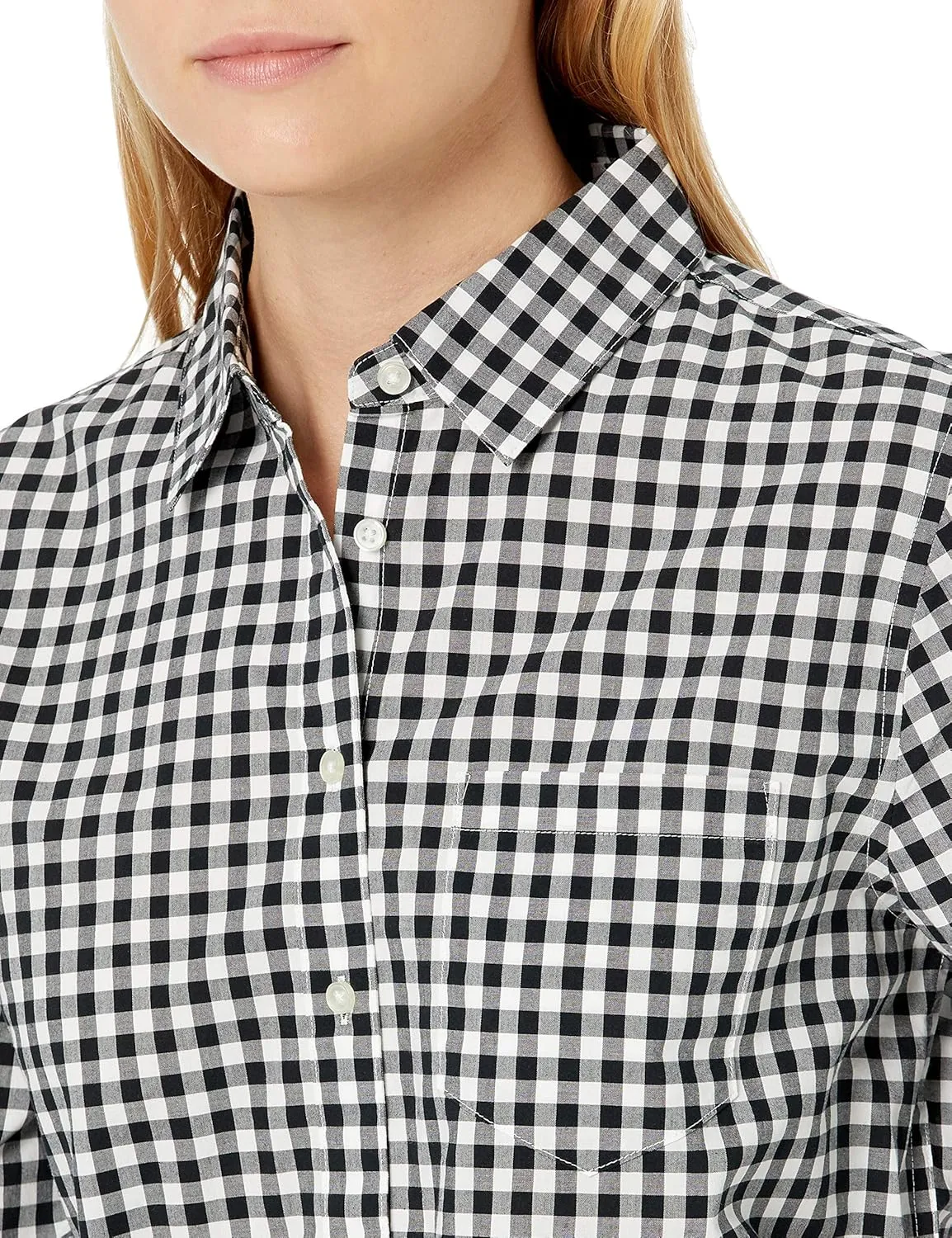 Amazon Essentials Women's Classic-Fit 3/4 Sleeve Poplin Shirt