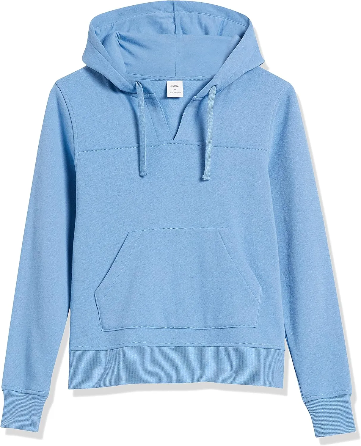 Amazon Essentials Women's Classic-Fit Long-Sleeve Open V-Neck Hooded Sweatshirt - Discontinued Colors