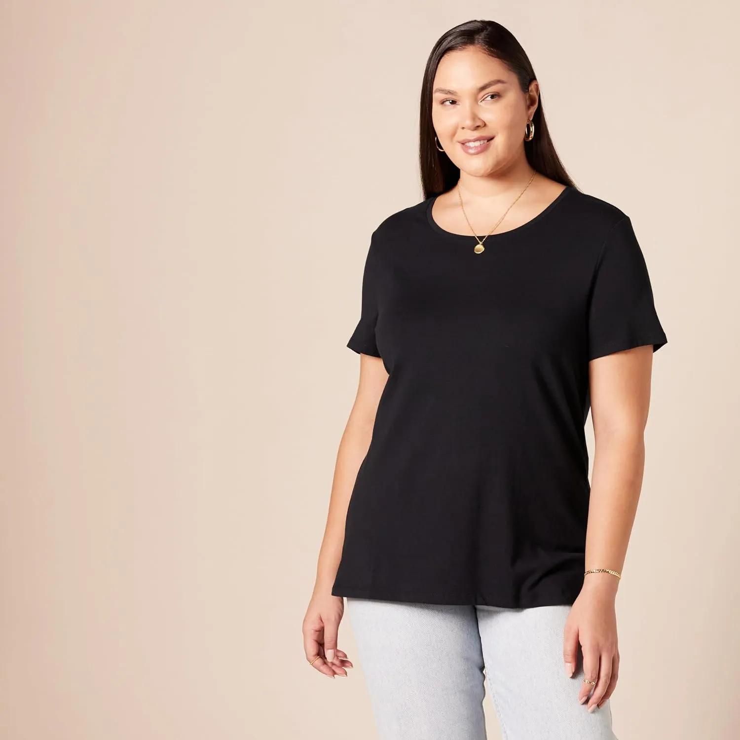 Amazon Essentials Women's Classic-Fit Short-Sleeve Crewneck T-Shirt, Multipacks