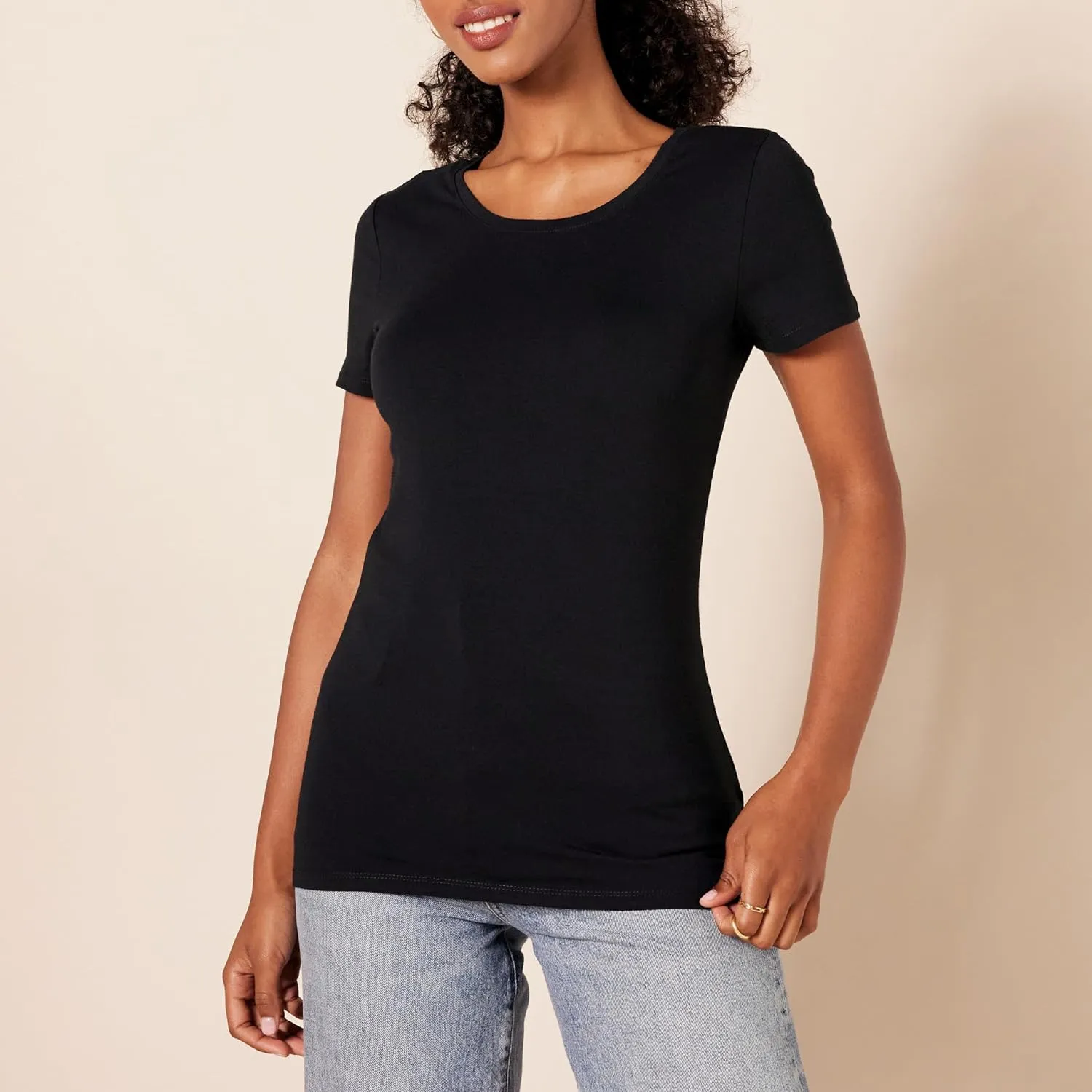 Amazon Essentials Women's Classic-Fit Short-Sleeve Crewneck T-Shirt, Multipacks