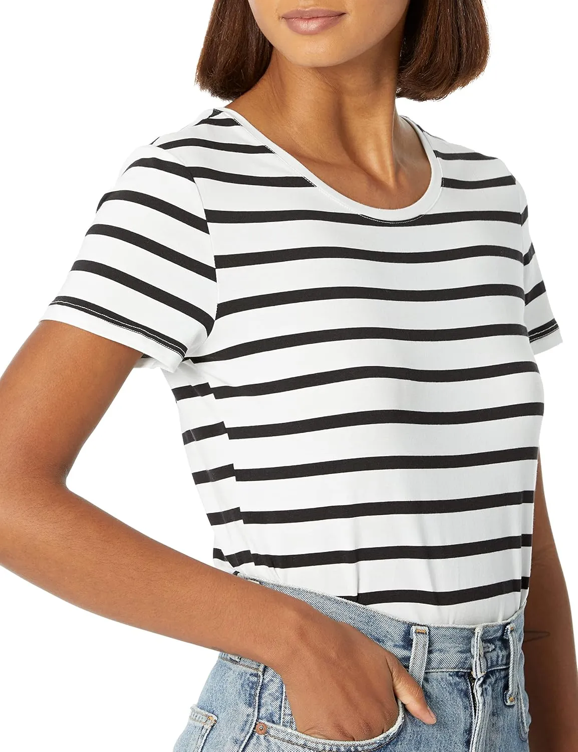 Amazon Essentials Women's Classic-Fit Short-Sleeve Crewneck T-Shirt, Multipacks