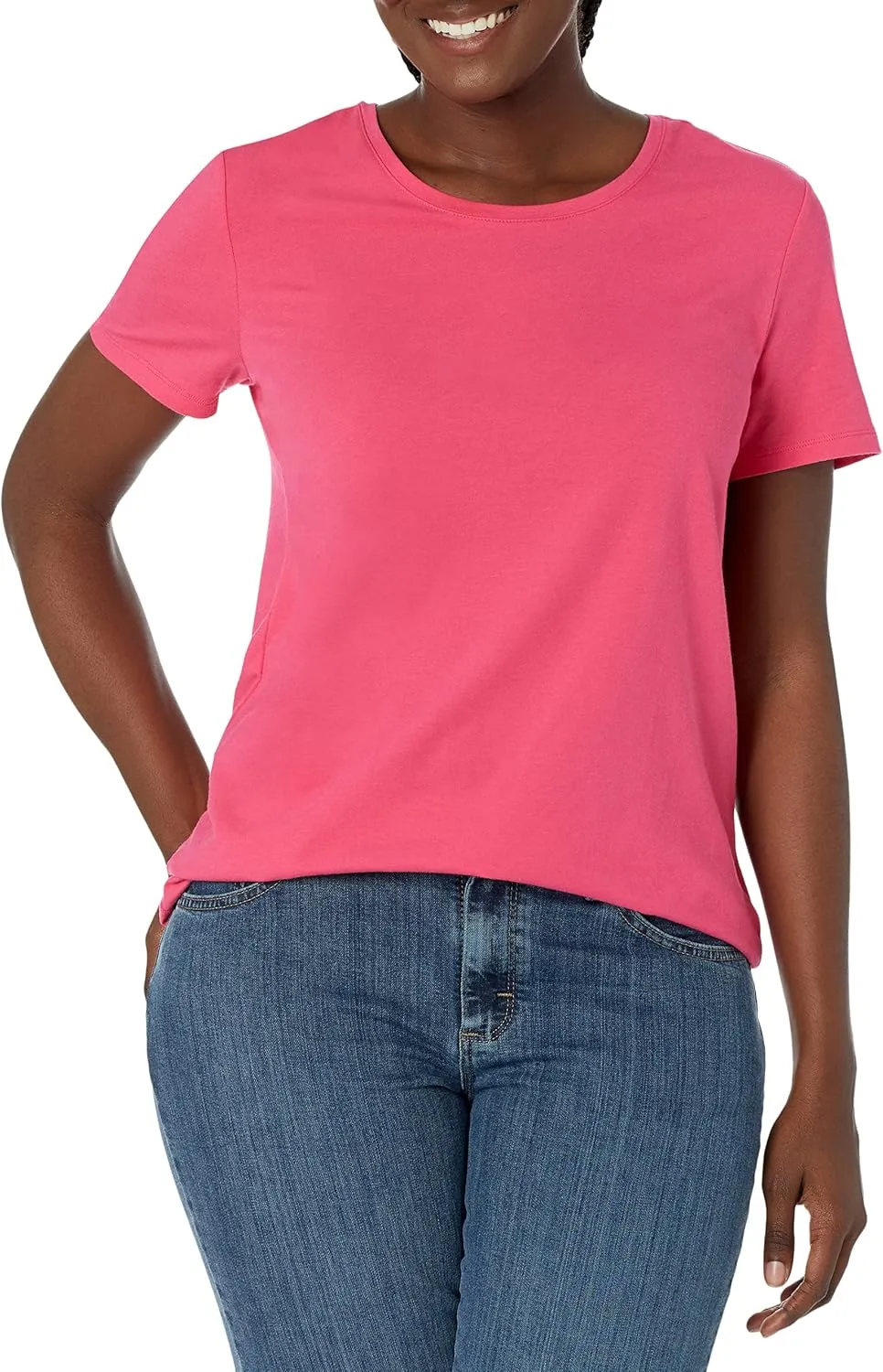 Amazon Essentials Women's Classic-Fit Short-Sleeve Crewneck T-Shirt, Multipacks