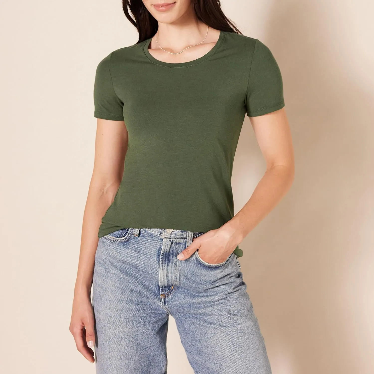 Amazon Essentials Women's Classic-Fit Short-Sleeve Crewneck T-Shirt, Multipacks