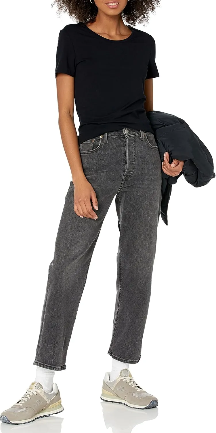 Amazon Essentials Women's Classic-Fit Short-Sleeve Crewneck T-Shirt, Multipacks
