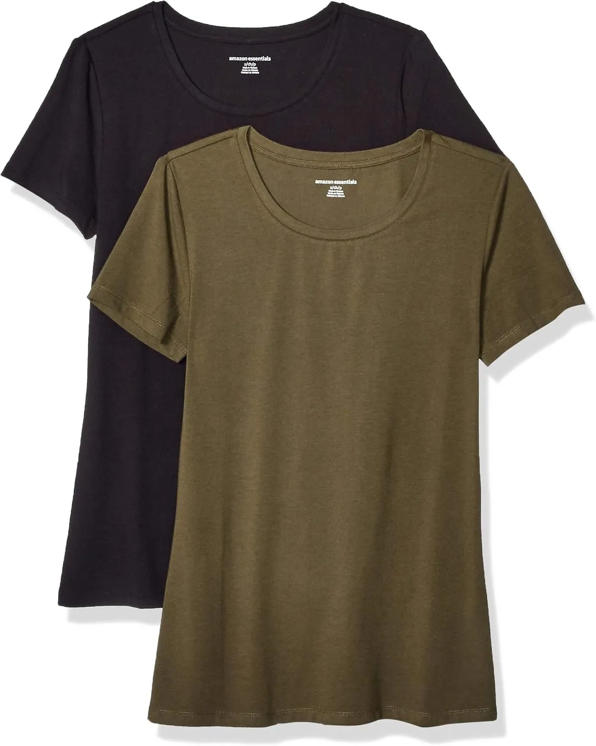 Amazon Essentials Women's Classic-Fit Short-Sleeve Crewneck T-Shirt, Multipacks