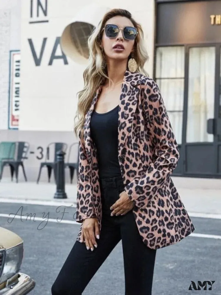 Amy Fashion - Irregular Printing Blazer