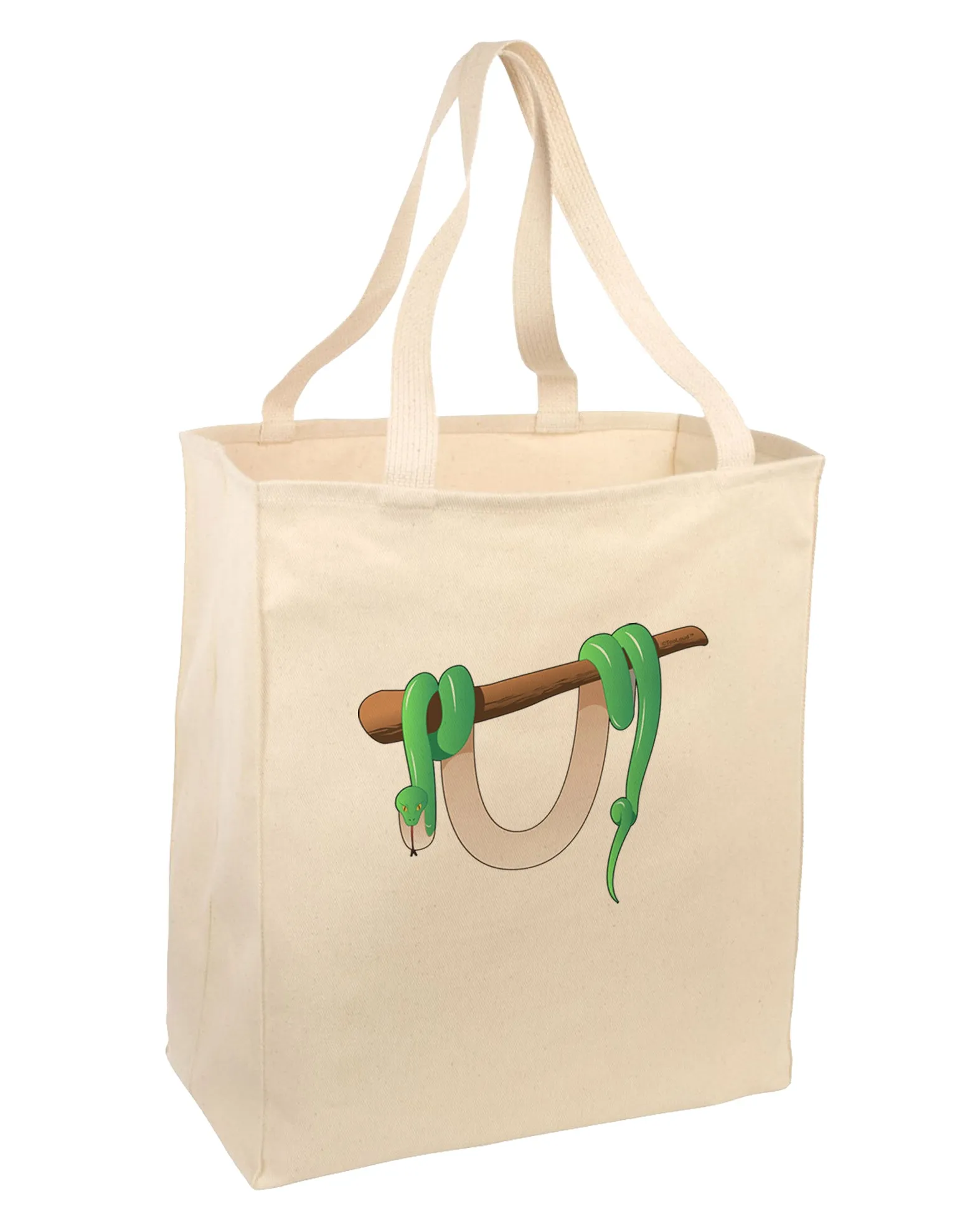 Anaconda Design Green Large Grocery Tote Bag