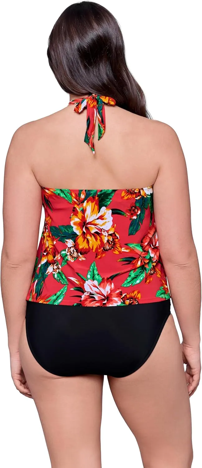 Aqua Green Women's Halter Neck Tankini