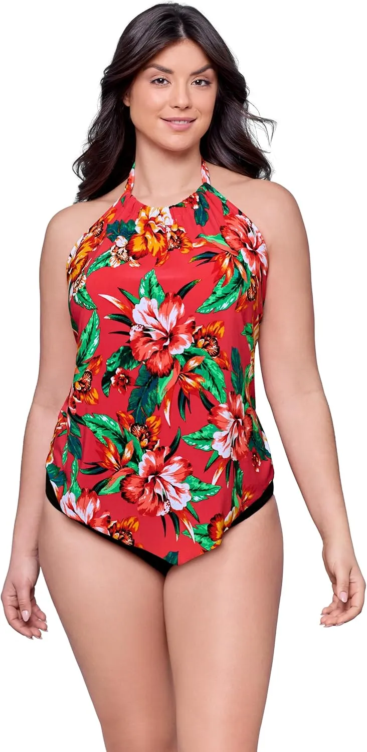 Aqua Green Women's Halter Neck Tankini