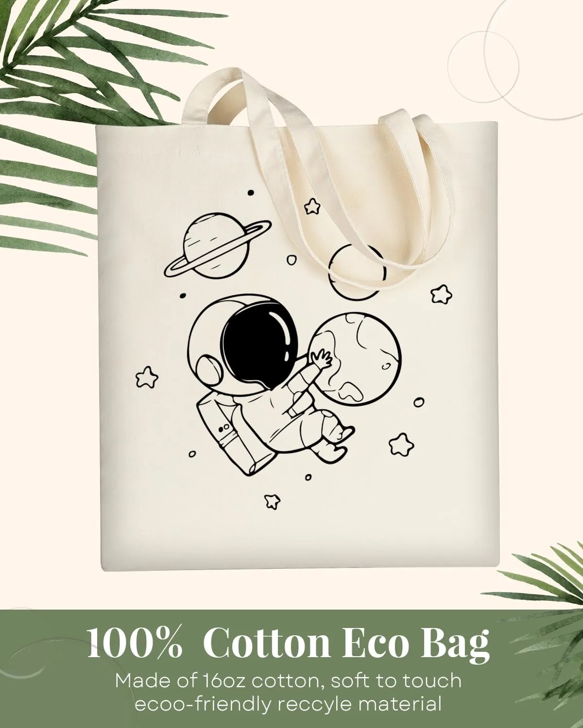 AUSVKAI Canvas Tote Bag Aesthetic Cute For Women College Grocery Bag Cotton Cloth Beach Totes Gift