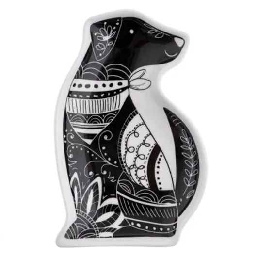B&W Pet Shaped Trinket Dish