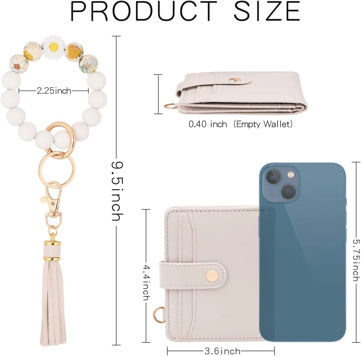 BAOSIWA Wristlet Wallets for Women, Small Keychain Wallets Woman RFID Blocking Bifold Credit Card Holder with Zipper Coin Pocket,ID Window