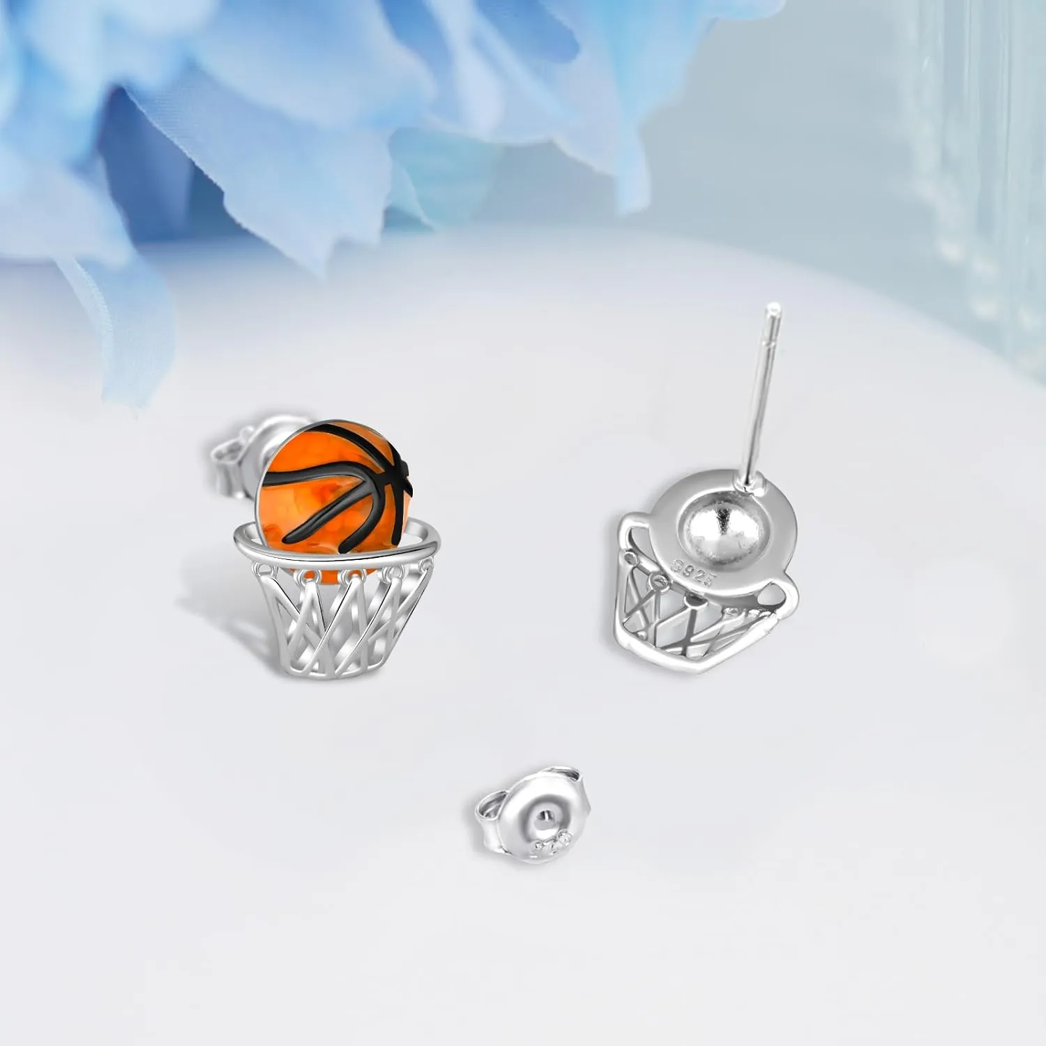 Baseball/Pcikleball/Basketball Earrings S925 Sterling Sliver Sport Earrings for Women Sport Jewelry Gifts for Women Sports Fans and Sports Players