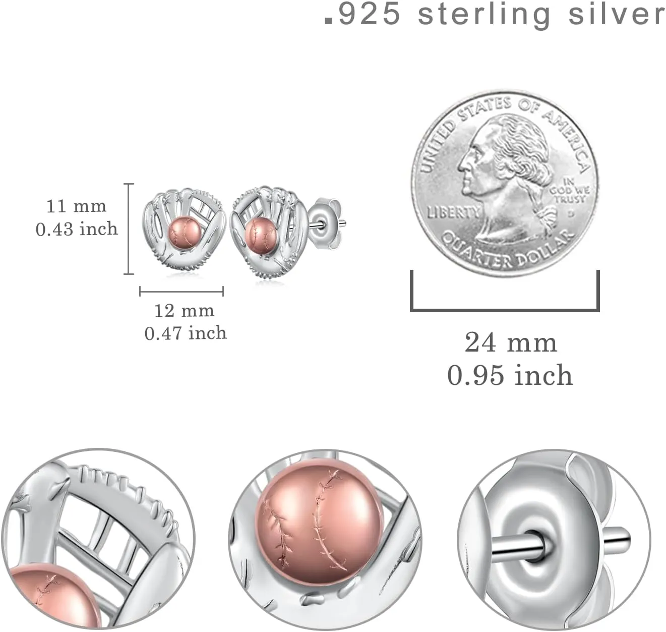 Baseball/Softball/Volleyball/Pickleball/Soccer/Basketball/Hockey Earrings 925 Sterling Silver Sport Jewelry Gifts for Women