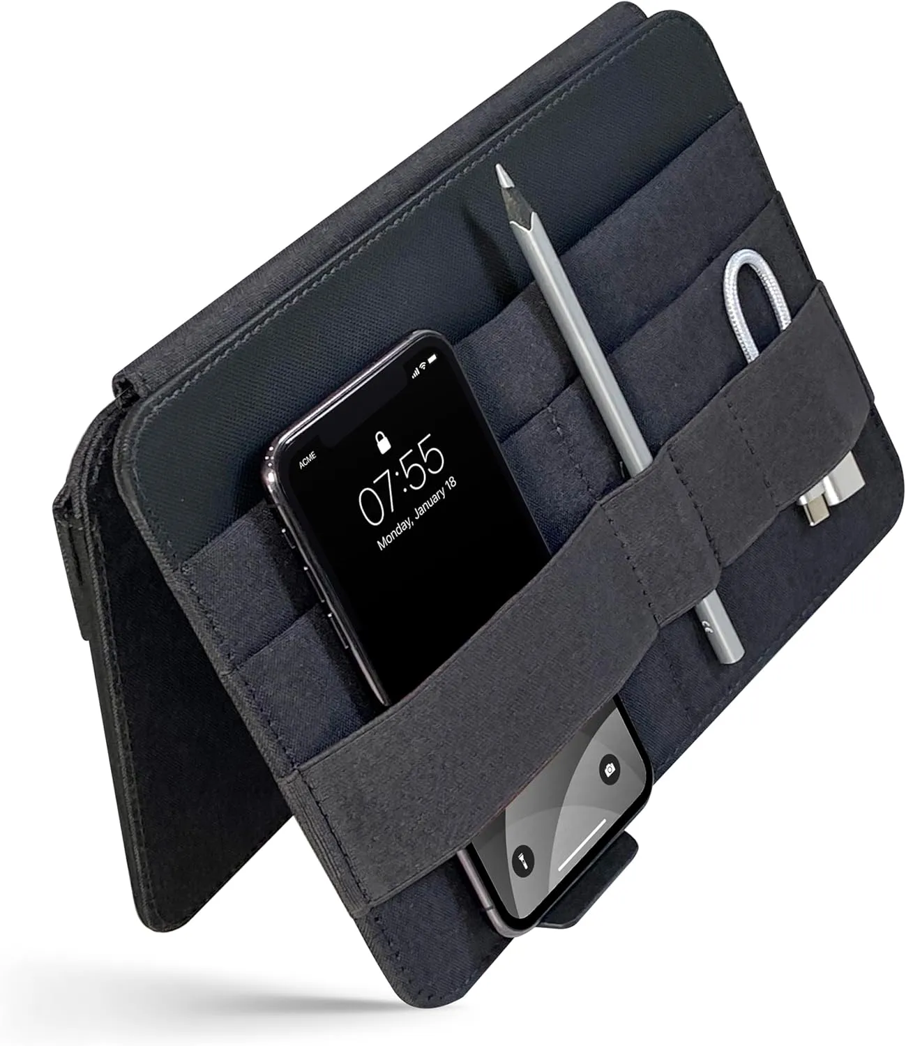 Beblau FOLD PRO Portable Tech Organizer  Attachable Device Pouch & Desk Sleeve | Gadget Case for Office and Home | Work-from-Home Essentials | Flexible Backpack Insert | Fits 13"-15"