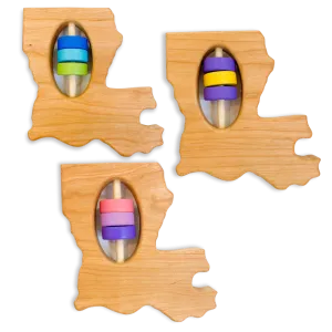 BR Wooden Rattle - Louisiana
