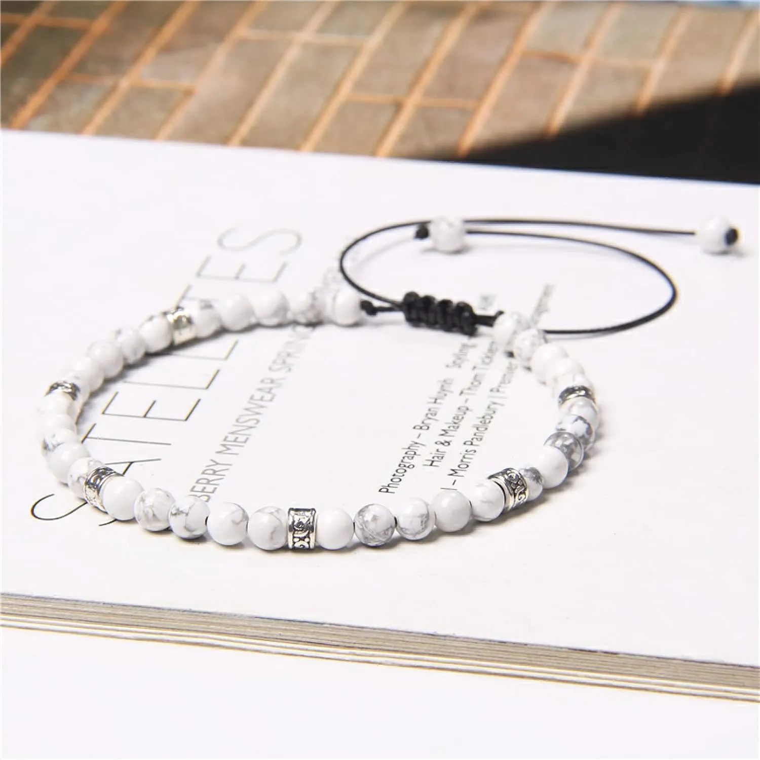 Bracelet Men Beaded Bracelet 4mm Natural Stone Beads Braid Bracelets Women Couples Jewelry Gifts