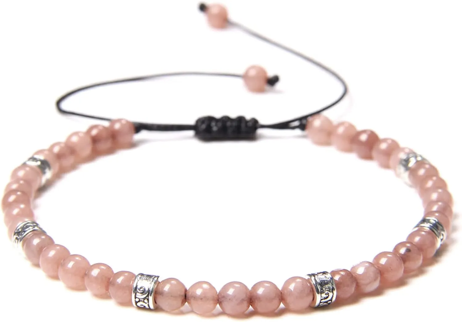 Bracelet Men Beaded Bracelet 4mm Natural Stone Beads Braid Bracelets Women Couples Jewelry Gifts